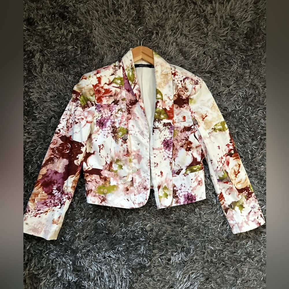 Floral blazer jacket ark &co size M